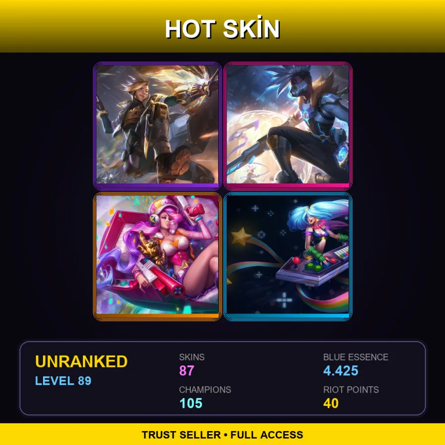 EUW | Lv89 | Unranked | 87 Skin | 105 Champ — Lunar Eclipse Leona
