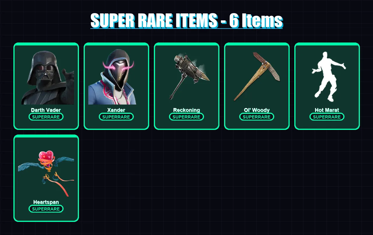 [PC/XBOX] | Darth Vader | Xander | Vegeta | Raz | Sentinel | 108 skin | 96 pickaxe | 116 emote | 85 glider | Lv1035 — Fortnite account