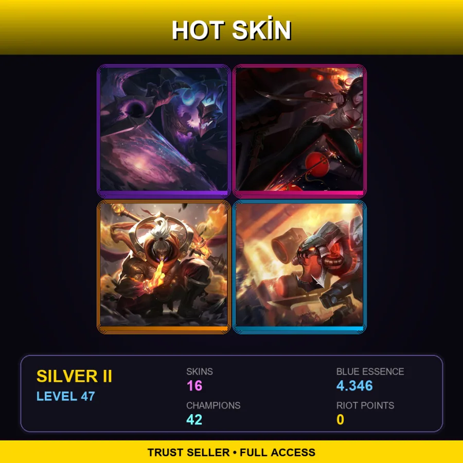 BR | Lv47 | Silver II | 16 Skin | 42 Champ