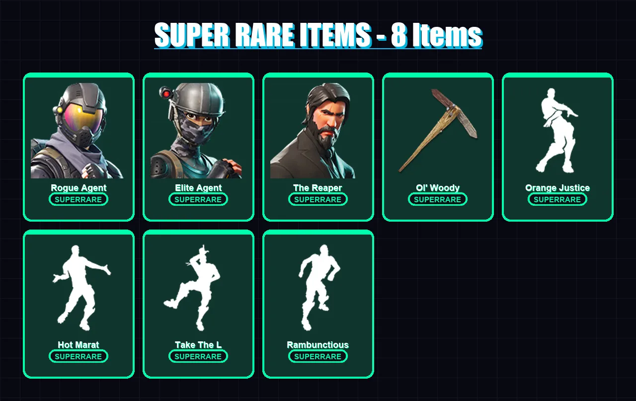 [PC/XBOX/PSN] | Rogue Agent | Elite Agent | The Reaper | Carbide | Dark Voyager | 19 skin | 18 pickaxe | 42 emote | 28 glider | Lv591