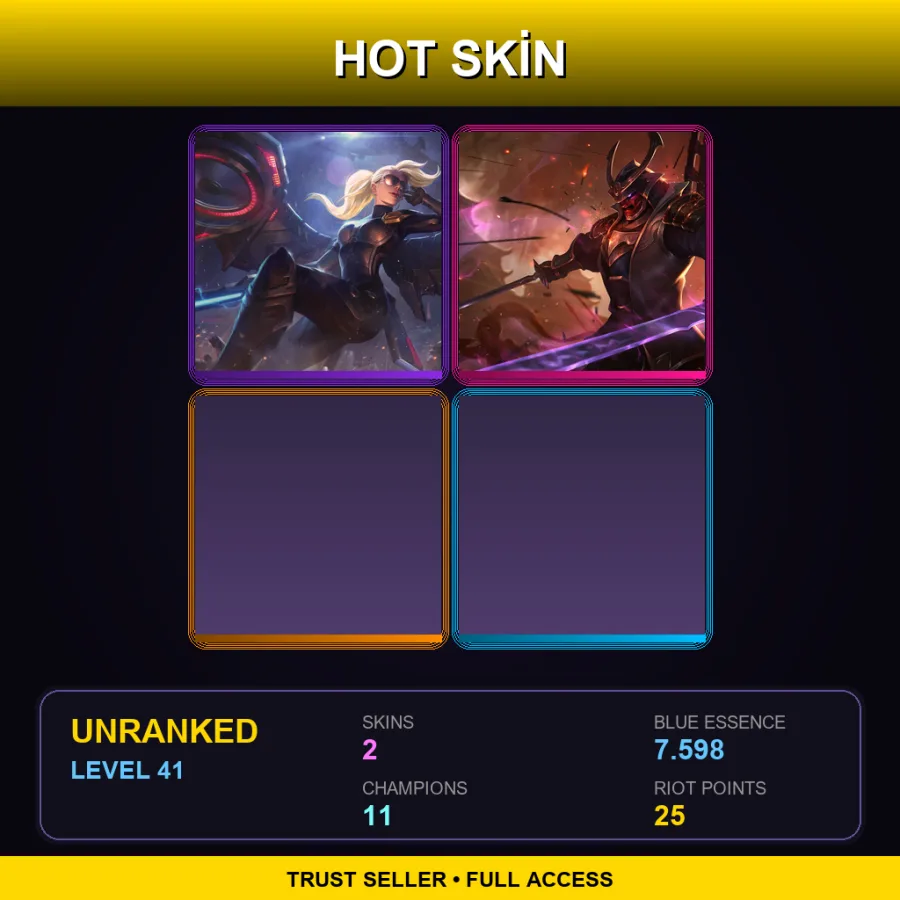 LAN | Lv41 | Unranked | 2 Skin | 11 Champ