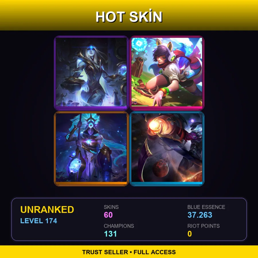 LAS | Lv174 | Unranked | 60 Skin | 131 Champ