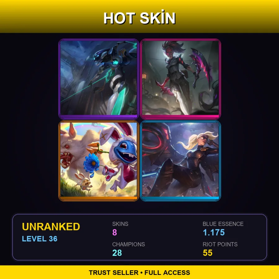 LAN | Lv36 | Unranked | 8 Skin | 28 Champ