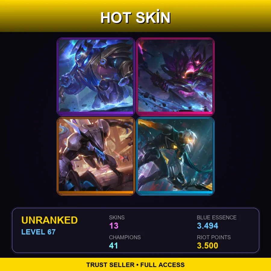 LAS | Lv67 | Unranked | 13 Skin | 41 Champ