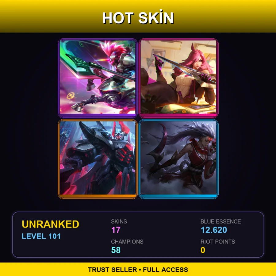 LAS | Lv101 | Unranked | 17 Skin | 58 Champ