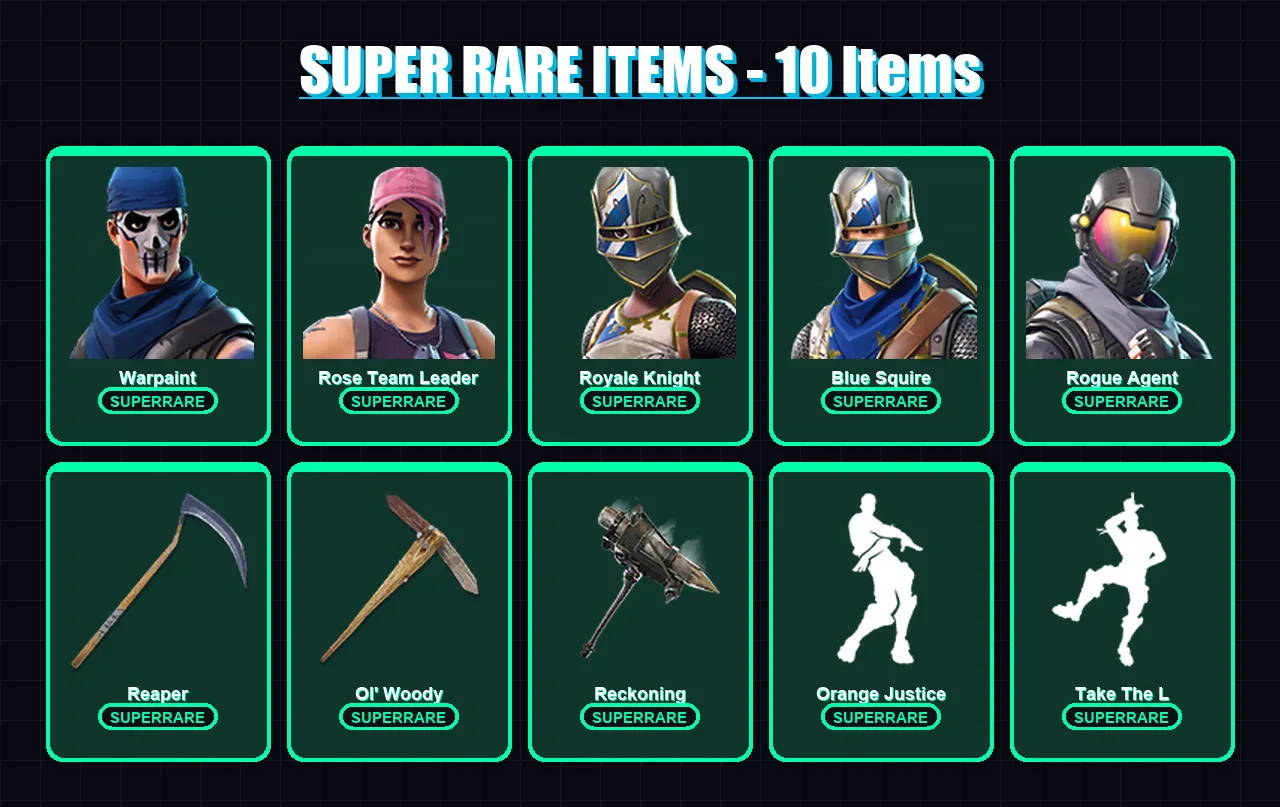 [PS4/PS5/XBOX/PC] | Renegade Raider | Warpaint | Rose Team Leader | Royale Knight | Blue Squire | 52 skin | 87 pickaxe | 59 emote | 67 glider | Lv89 — Fortnite account