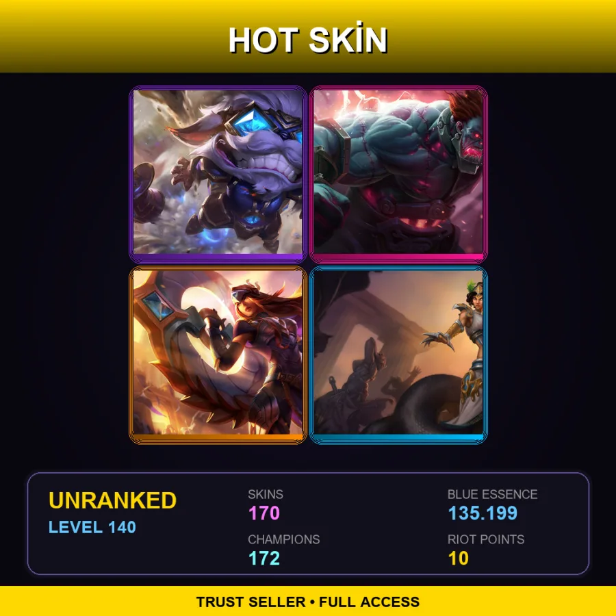 SG | Lv140 | Unranked | 170 Skin | 172 Champ — Firecracker Teemo