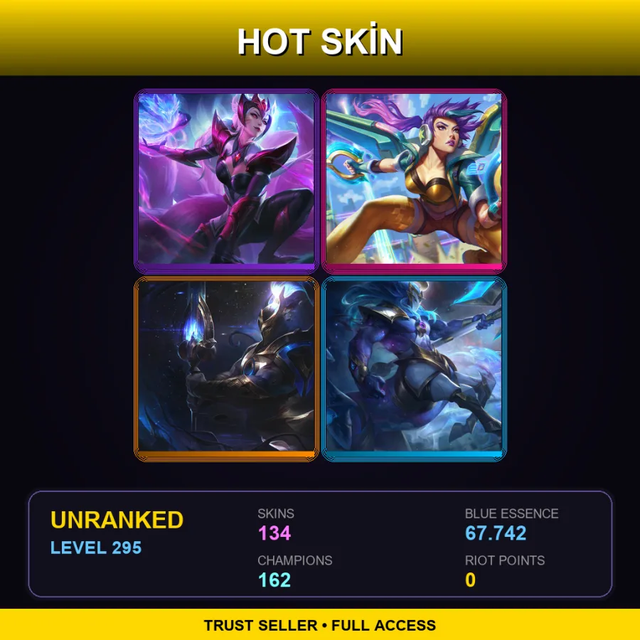 VN | Lv295 | Unranked | 134 Skin | 162 Champ — Little Devil Teemo