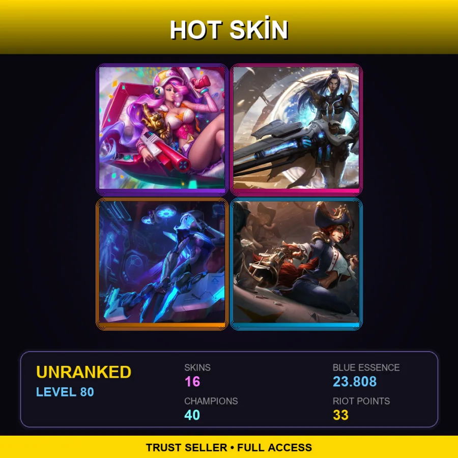 BR | Lv80 | Unranked | 16 Skin | 40 Champ
