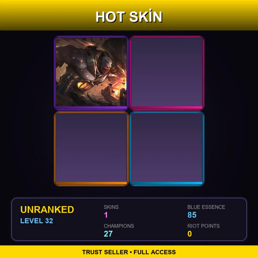 VN | Lv32 | Unranked | 1 Skin | 27 Champ