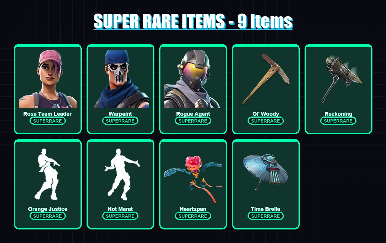 [PC/XBOX/PSN] | Rose Team Leader | Warpaint | Rogue Agent | Peter Griffin | Zenith | 67 skin | 59 pickaxe | 58 emote | 58 glider | Lv634