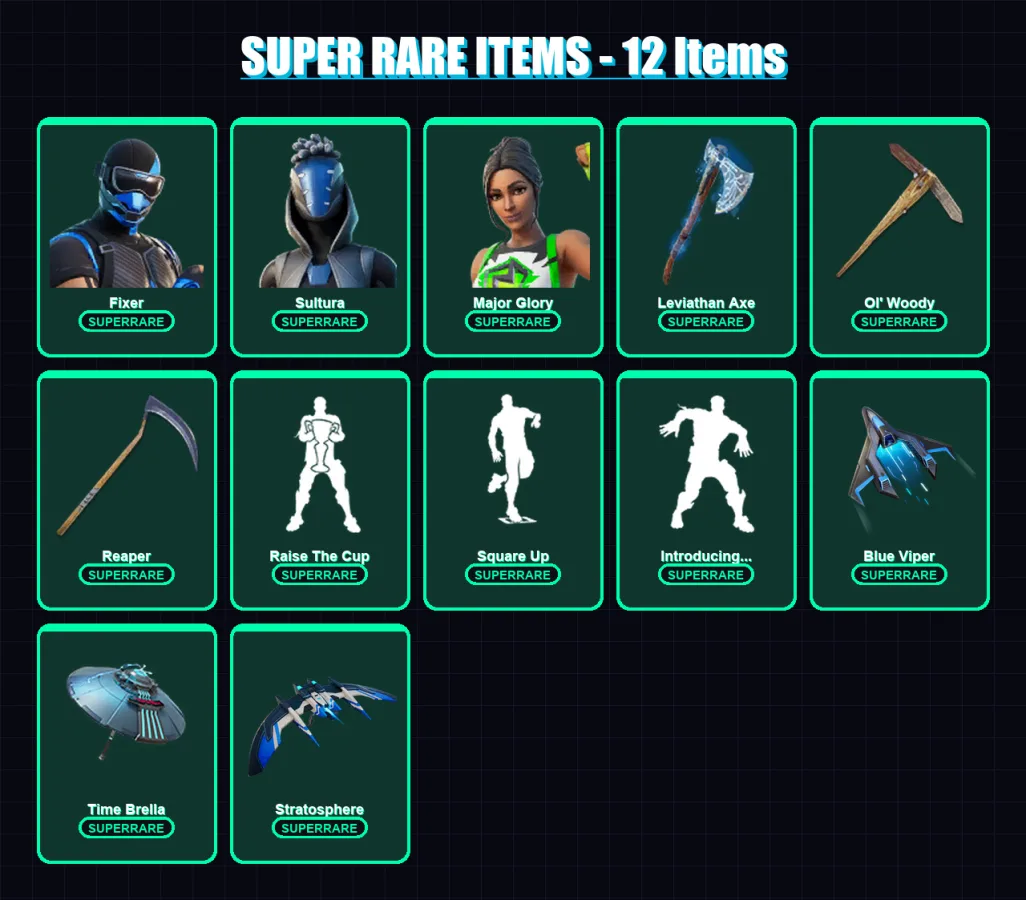 [PC/XBOX/PSN] | Fixer | Sultura | Major Glory | Predator | Deadpool | 156 skin | 172 pickaxe | 156 emote | 129 glider | Lv2169