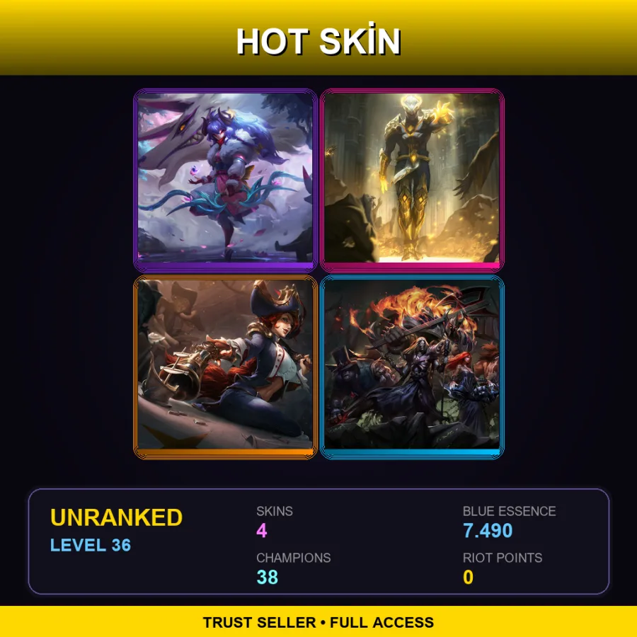 LAS | Lv36 | Unranked | 4 Skin | 38 Champ