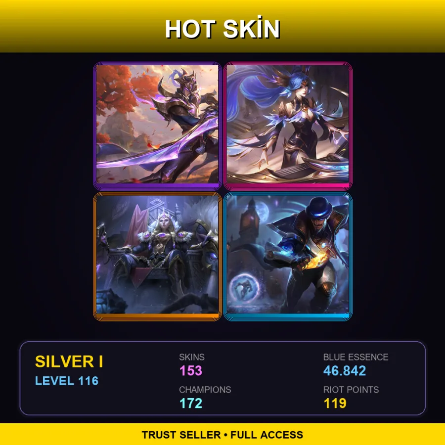 VN | Lv116 | Silver I | 153 Skin | 172 Champ