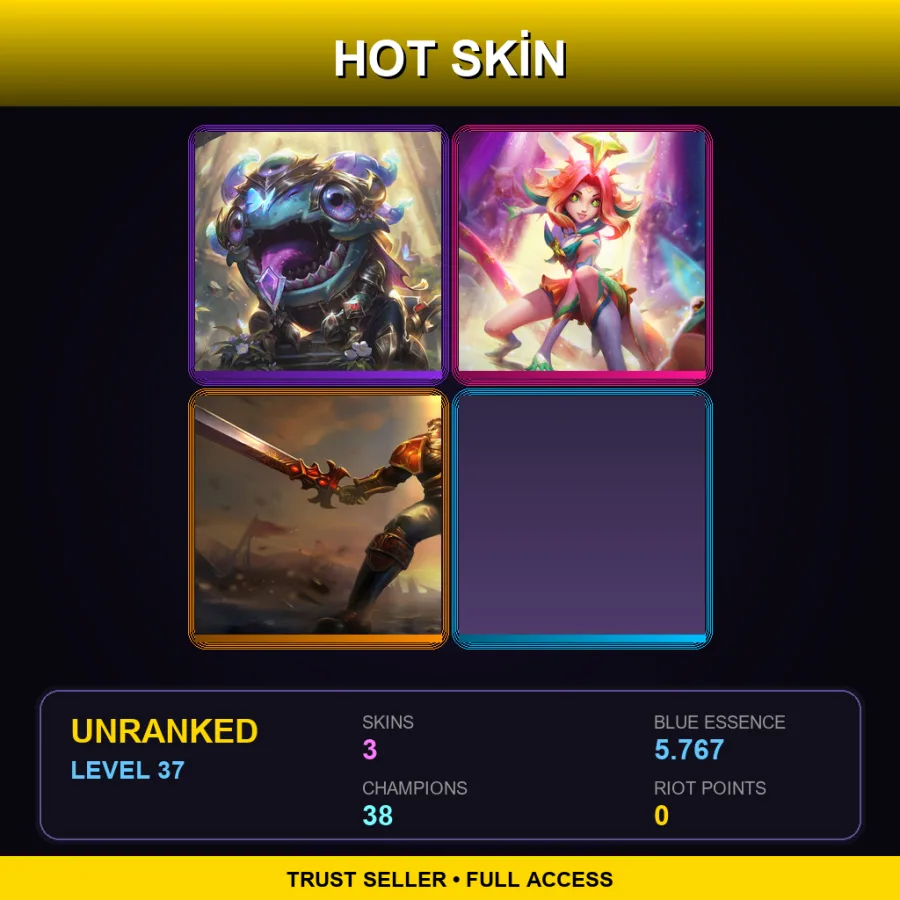 EUNE | Lv37 | Unranked | 3 Skin | 38 Champ — Star Guardian Neeko