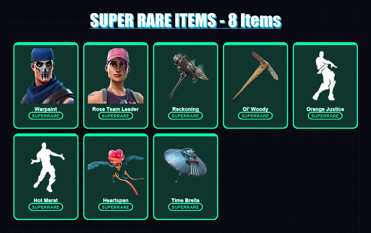 [PC/PSN] | Warpaint | Rose Team Leader | Calamity | The Origin | Battle Hound | 107 skin | 94 pickaxe | 113 emote | 95 glider | Lv1810