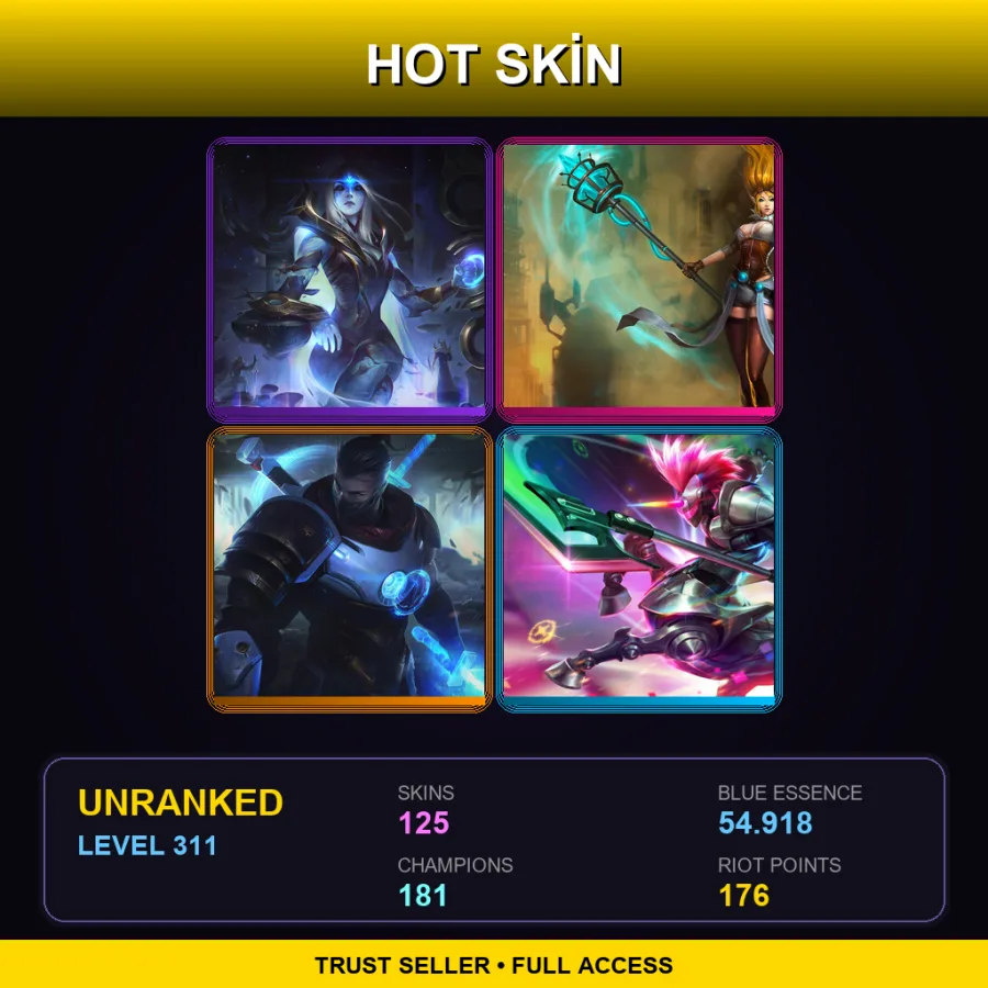 LAN | Lv311 | Unranked | 125 Skin | 181 Champ — Cosmic Defender Xin Zhao