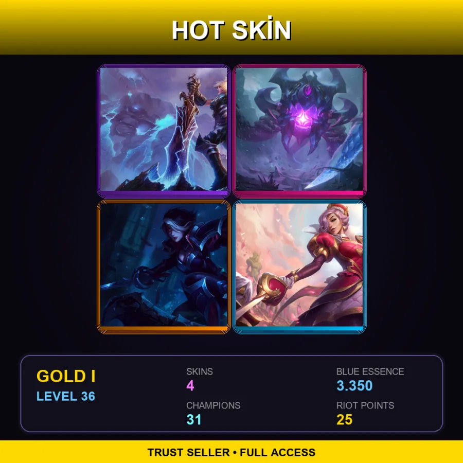 TR | Lv36 | Gold I | 4 Skin | 31 Champ — Nightraven Fiora