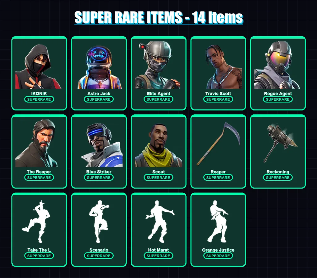 [PC/XBOX/PSN] | IKONIK | Astro Jack | Elite Agent | Travis Scott | Rogue Agent | 212 skin | 94 pickaxe | 121 emote | 85 glider | Lv1320 — Fortnite account