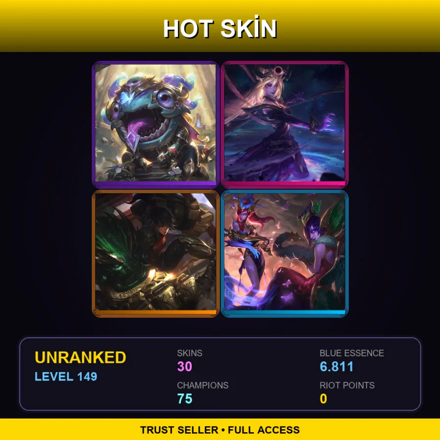 LAS | Lv149 | Unranked | 30 Skin | 75 Champ — Commando Garen