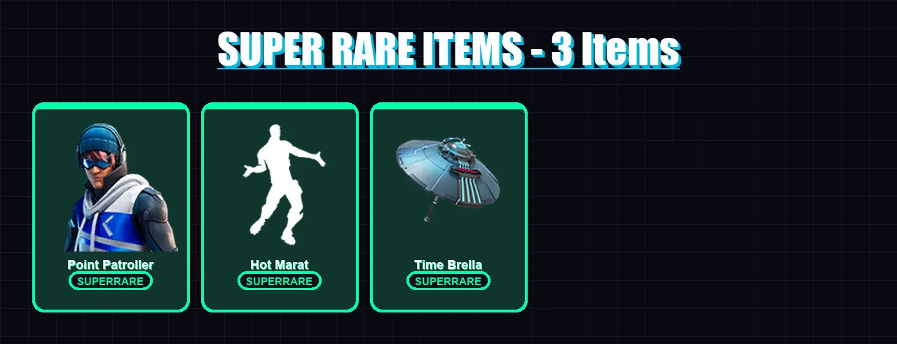 [PC/XBOX] | Point Patroller | Valeria | Nezumi | The Ageless | Fade | 83 skin | 141 pickaxe | 79 emote | 111 glider | Lv1609 — Fortnite account