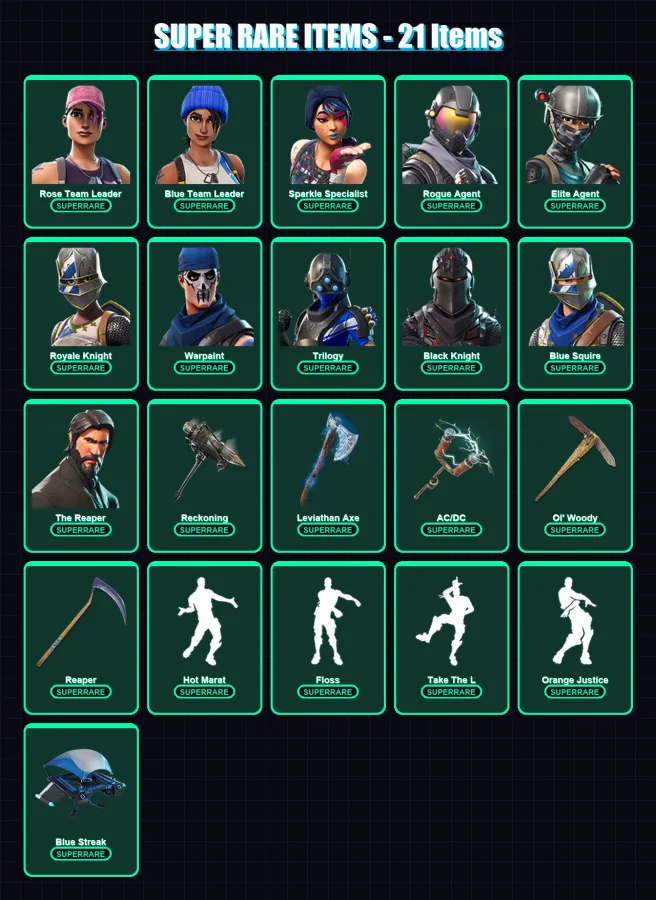 [PC/XBOX] | Rose Team Leader | Blue Team Leader | Sparkle Specialist | 180 skin | Lv1999