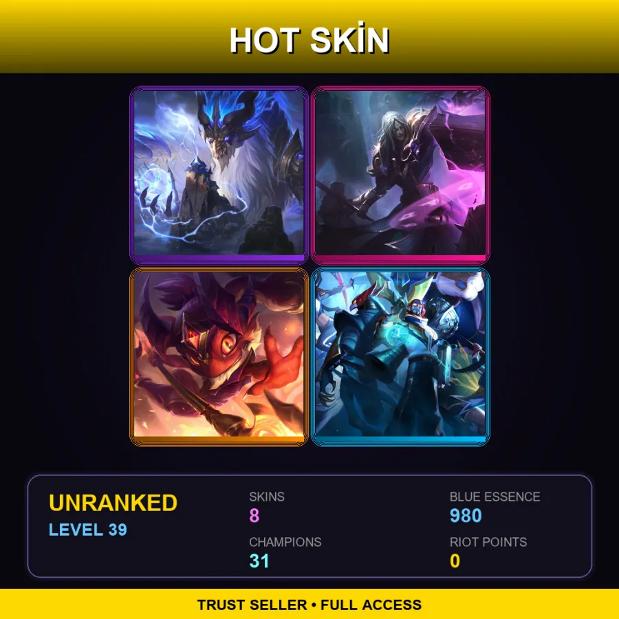 LAS | Lv39 | Unranked | 8 Skin | 31 Champ — Garen Skin 43