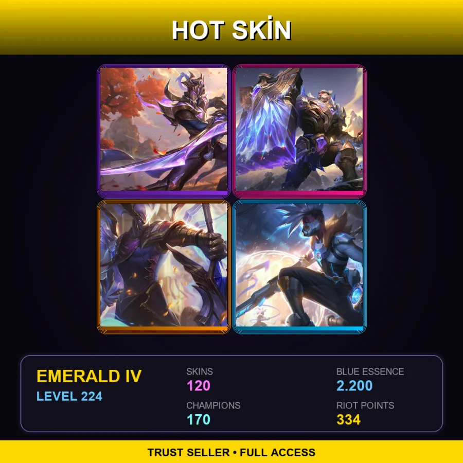 LAS | Lv224 | Emerald IV | 120 Skin | 170 Champ