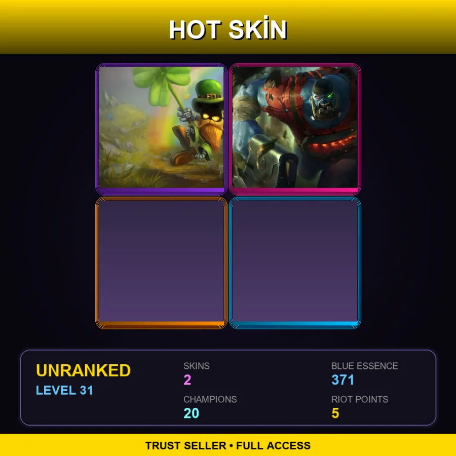 NA | Lv31 | Unranked | 2 Skin | 20 Champ
