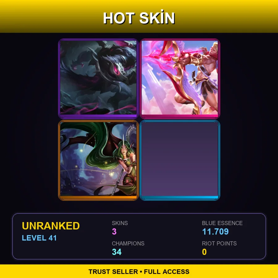 EUNE | Lv41 | Unranked | 3 Skin | 34 Champ