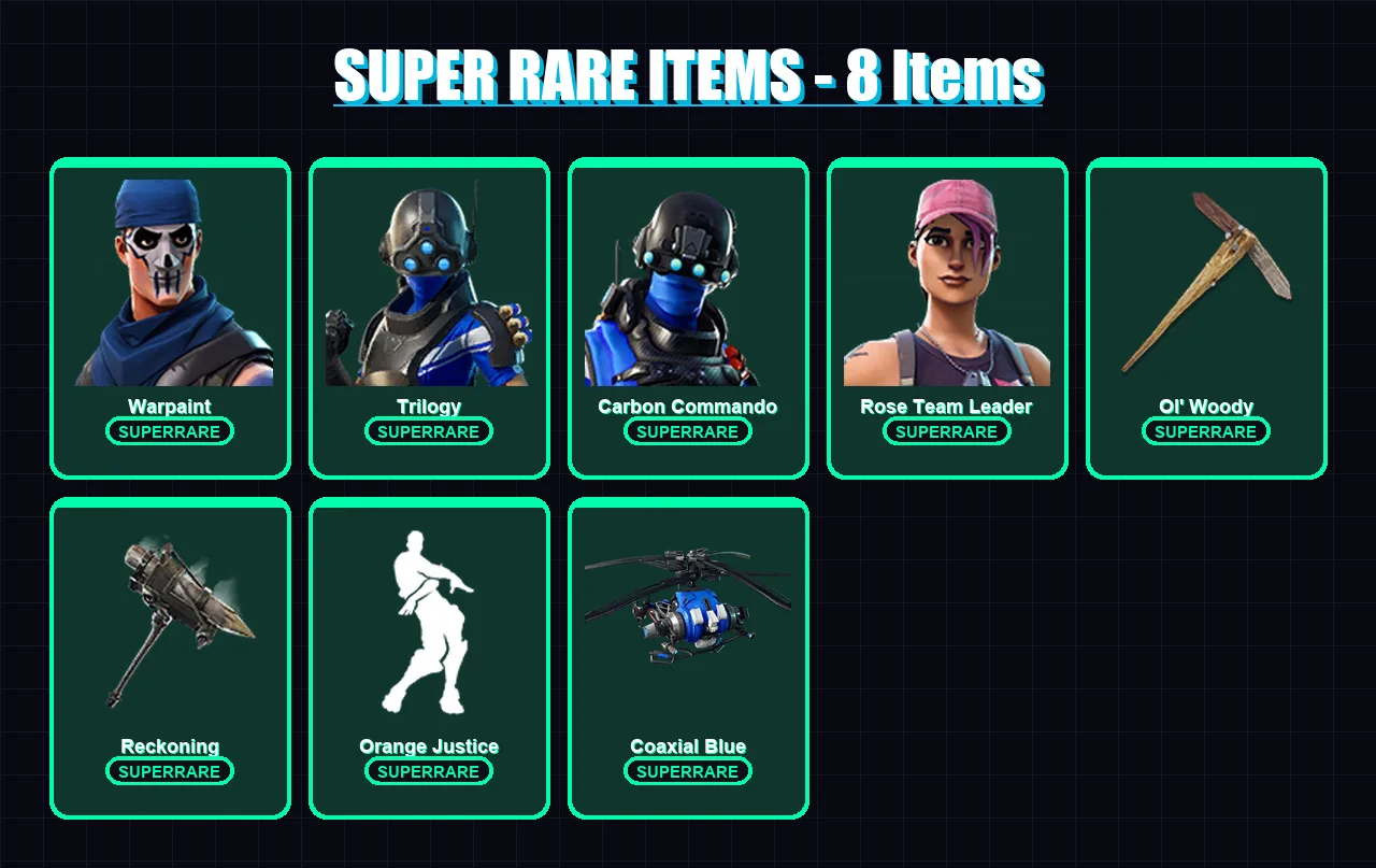 [PC/XBOX/PSN] | Warpaint | Trilogy | Carbon Commando | Rose Team Leader | Lynx | 102 skin | 96 pickaxe | 87 emote | 62 glider | Lv811 — Fortnite account