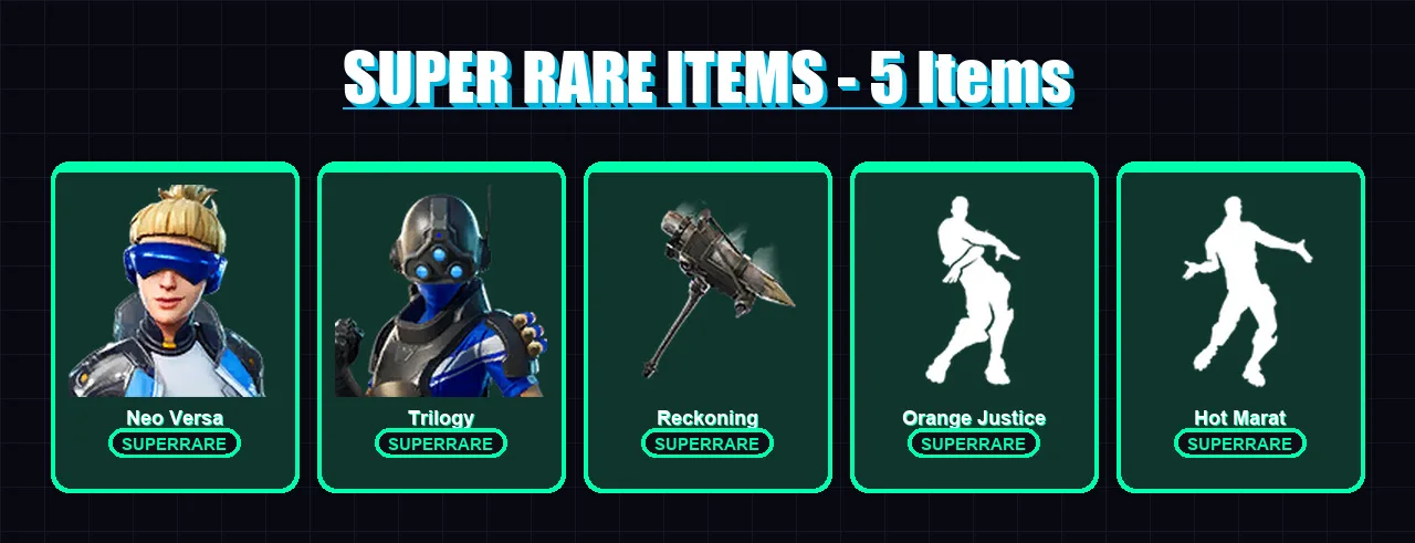 [PC/XBOX/PSN] | Neo Versa | Trilogy | The Visitor | Calamity | Son Goku | 58 skin | 88 pickaxe | 69 emote | 81 glider | Lv1223