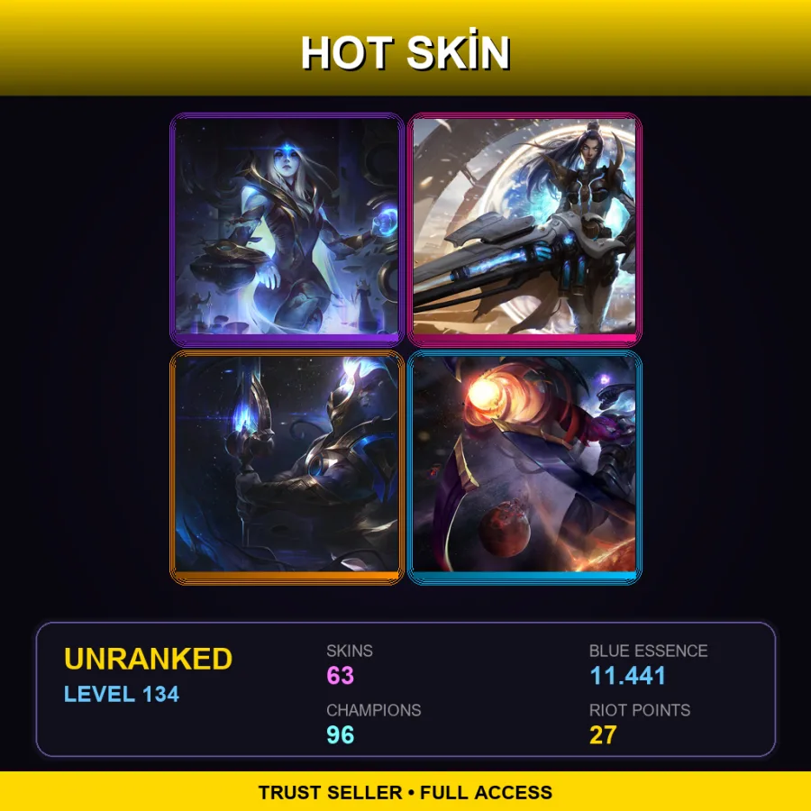 LAN | Lv134 | Unranked | 63 Skin | 96 Champ — Reverse Annie