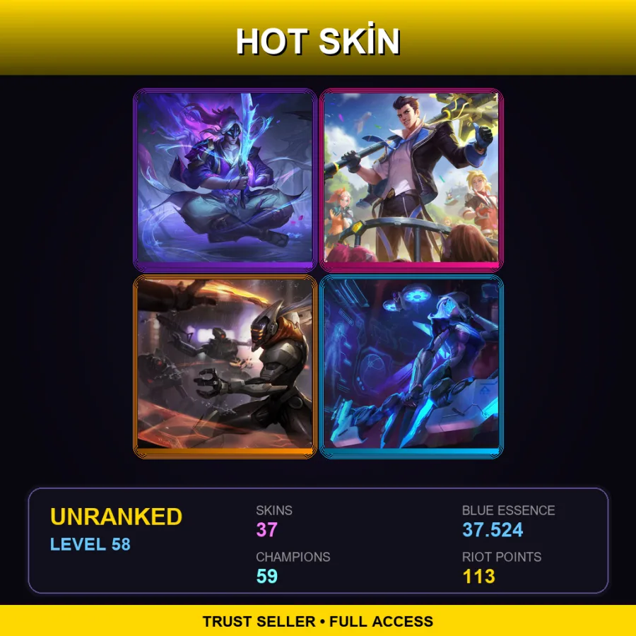 VN | Lv58 | Unranked | 37 Skin | 59 Champ — Psyops Zed
