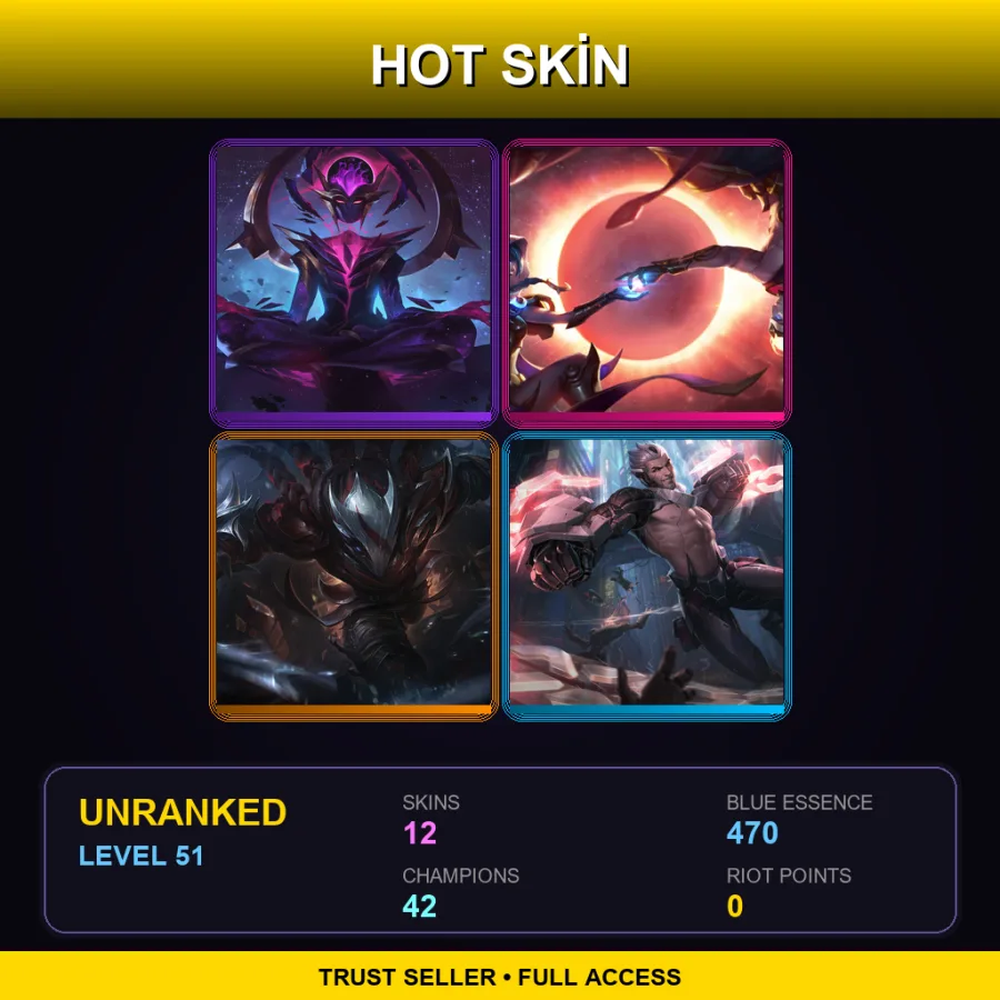 EUNE | Lv51 | Unranked | 12 Skin | 42 Champ