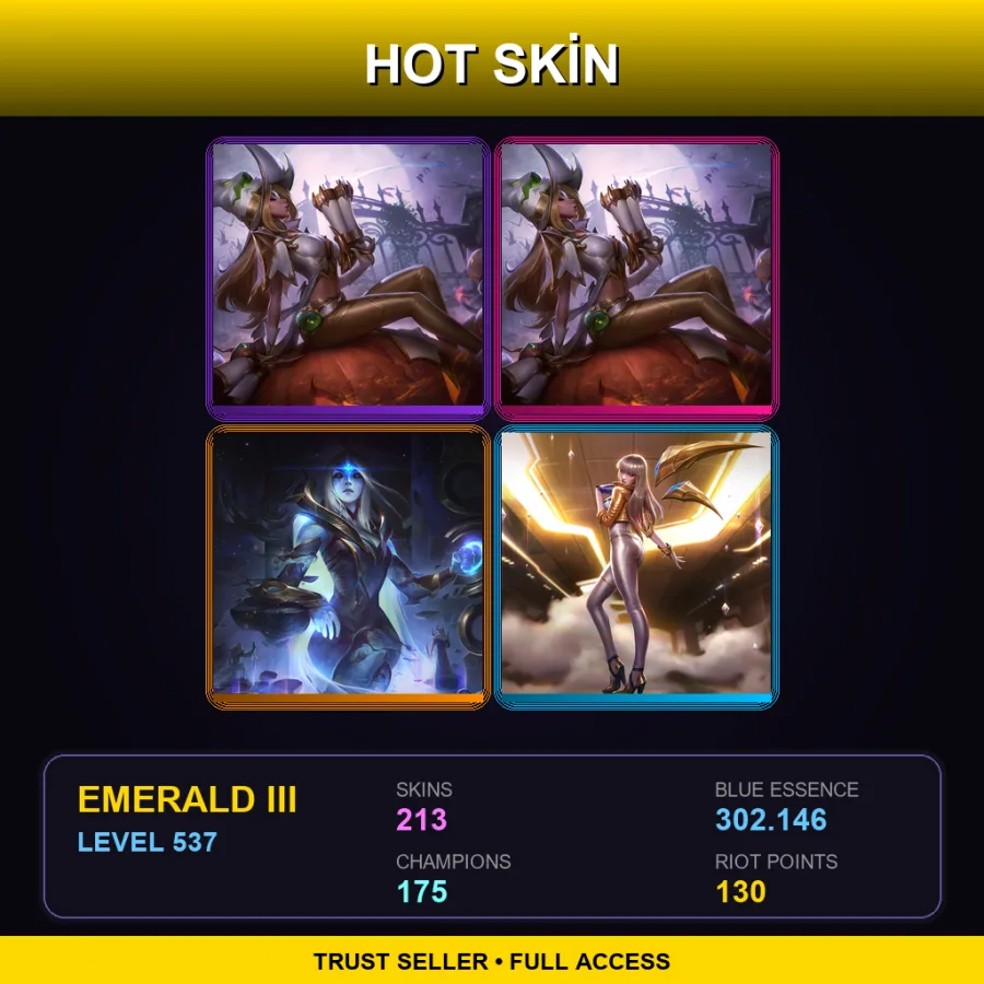 NA | Lv537 | Emerald III | 213 Skin | 175 Champ
