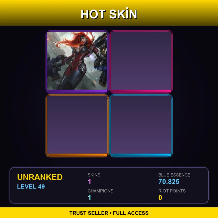 NA | Lv49 | Unranked | 1 Skin | 1 Champ — LoL account