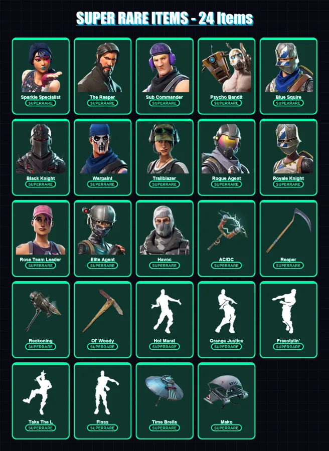 [PS4/PS5/XBOX/PC] | Sparkle Specialist | The Reaper | Sub Commander | 271 skin | Lv3771