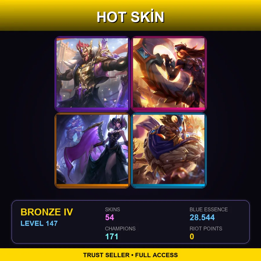 VN | Lv147 | Bronze IV | 54 Skin | 171 Champ