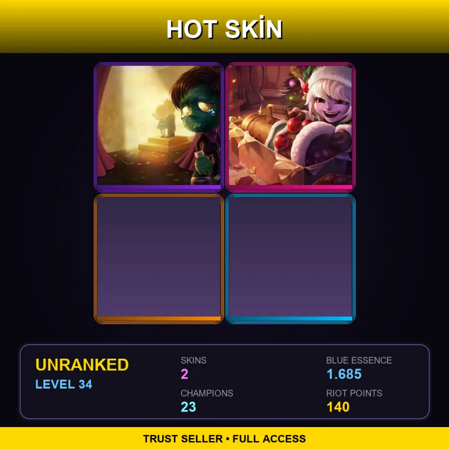 EUNE | Lv34 | Unranked | 2 Skin | 23 Champ