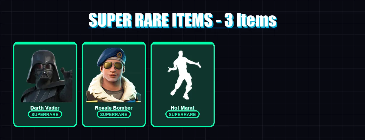 [PS4/PS5/XBOX/PC] | Darth Vader | Royale Bomber | Fusion | The Imagined | Menace | 111 skin | 124 pickaxe | 106 emote | 123 glider | Lv1845