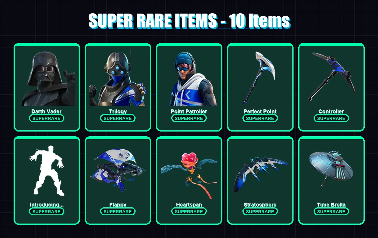 [PC/XBOX] | Darth Vader | Trilogy | Point Patroller | Nezumi | Renzo the Destroyer | 153 skin | 194 pickaxe | 135 emote | 160 glider | Lv1929