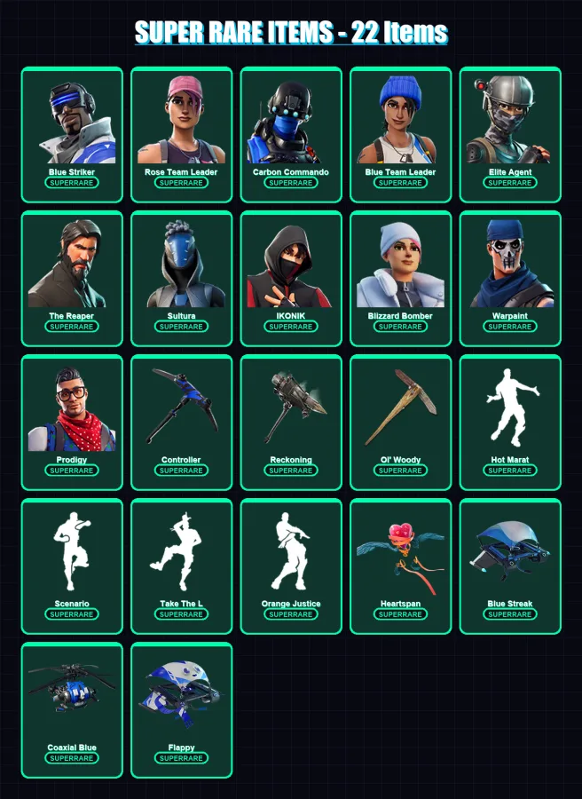 [PS4/PS5/XBOX/PC] | Reflex | Blue Striker | Rose Team Leader | 88 skin | Lv945