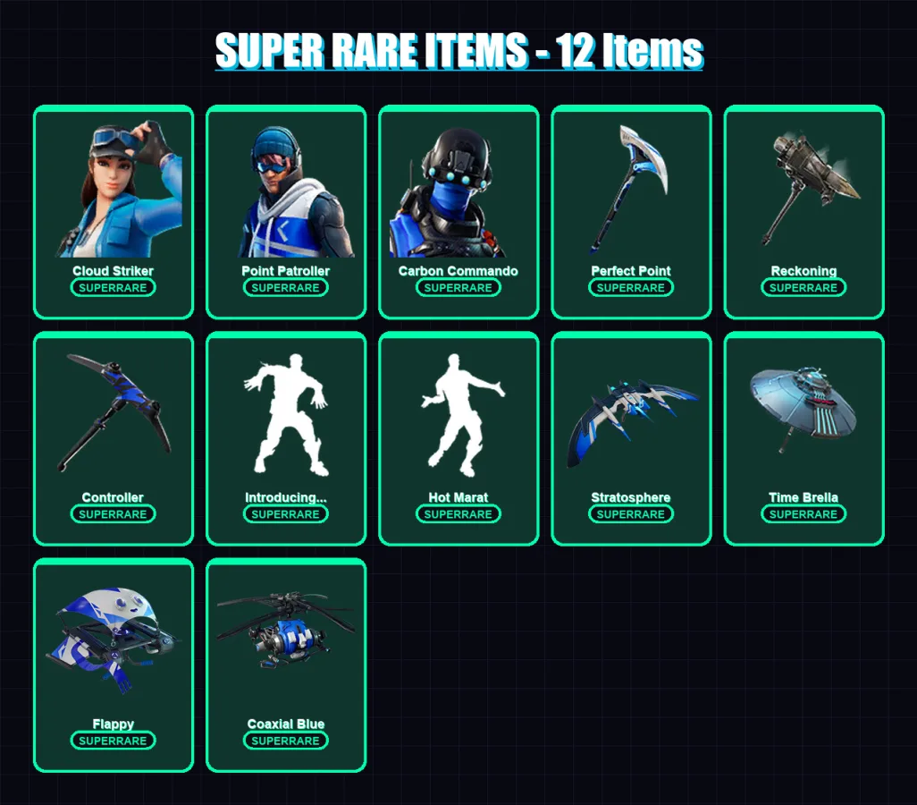 [PC/XBOX] | Cloud Striker | Point Patroller | Carbon Commando | The Foundation | Alli | 89 skin | 122 pickaxe | 84 emote | 98 glider | Lv1447