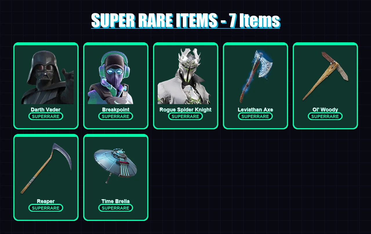 [PC/XBOX/PSN] | Darth Vader | Breakpoint | Rogue Spider Knight | 236 skin | Lv3180