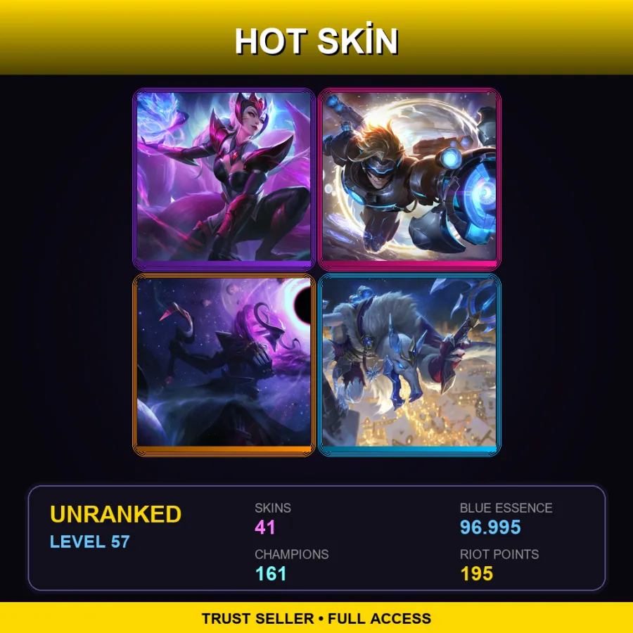 VN | Lv57 | Unranked | 41 Skin | 161 Champ — Blight Crystal Varus