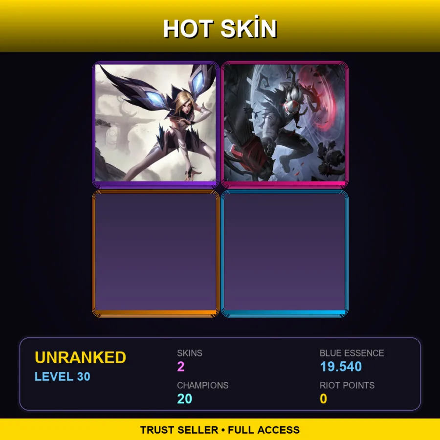 EUW | Lv30 | Unranked | 2 Skin | 20 Champ