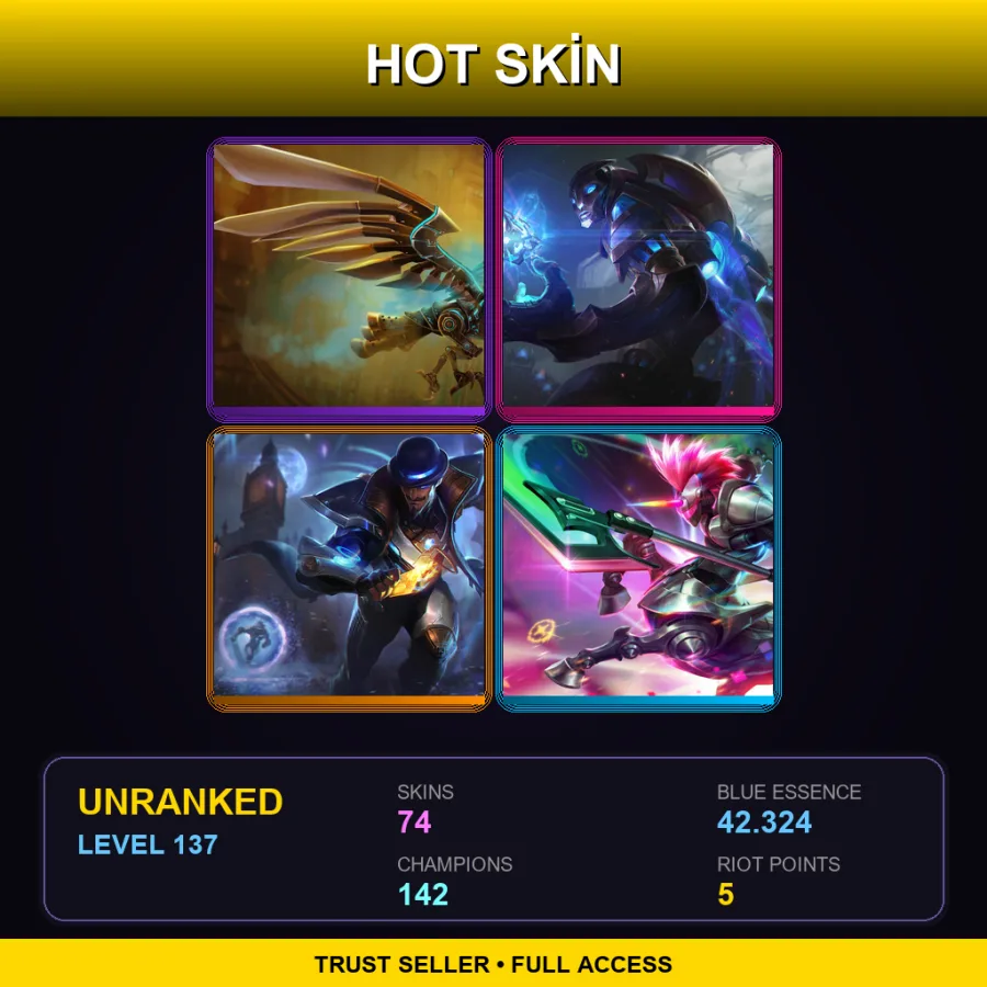 VN | Lv137 | Unranked | 74 Skin | 142 Champ with Ashe