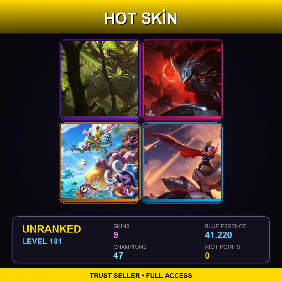 EUW | Lv181 | Unranked | 9 Skin | 47 Champ — Pool Party Draven
