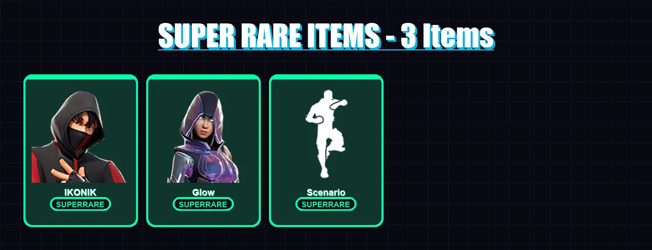 [PC/XBOX/PSN] | IKONIK | Glow | Santa Dogg | Lt. Evergreen | Guff | 7 skin | 23 pickaxe | 20 emote | 26 glider | Lv313